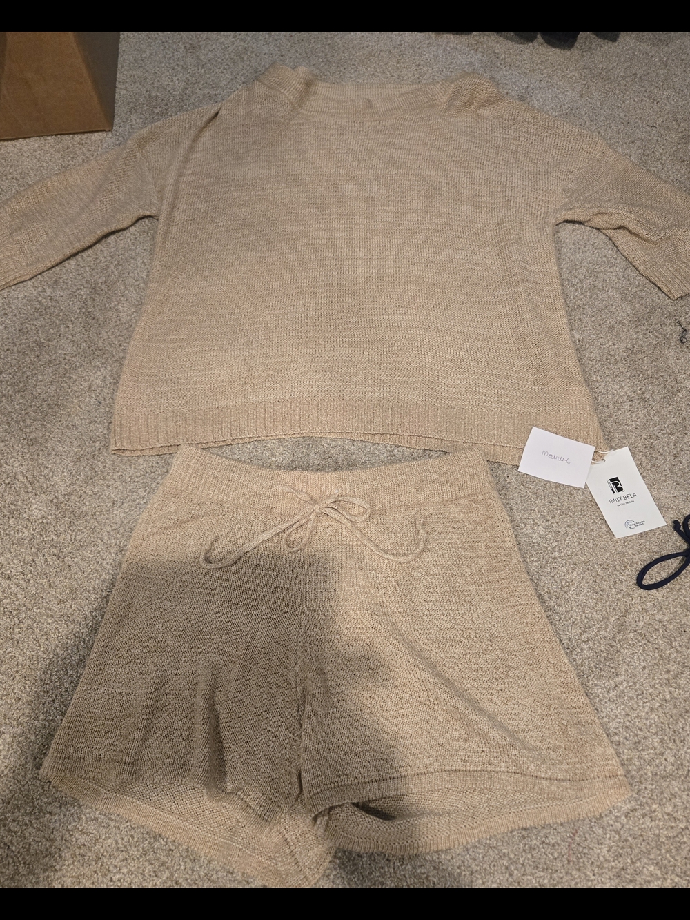 Cozy Knit Lounge Set - Beige